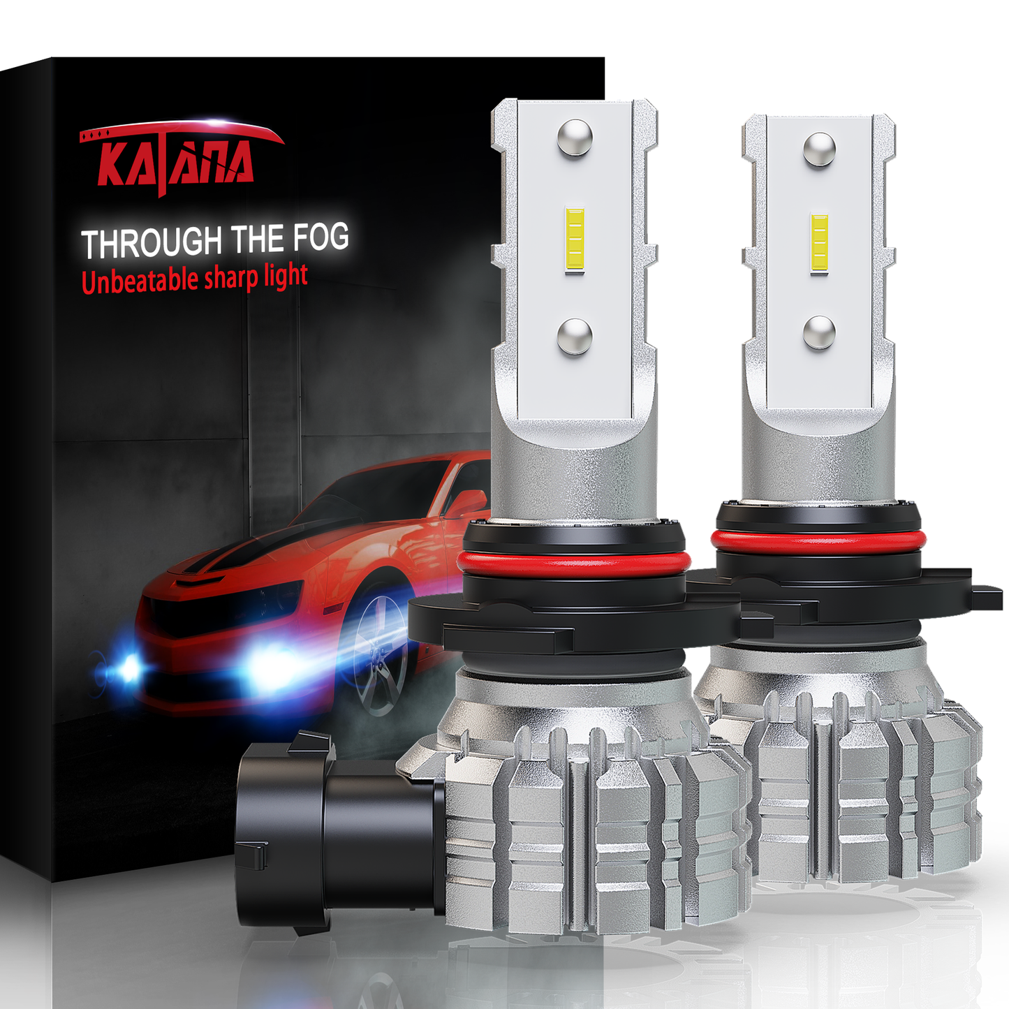 Katana 9005 LED Fog Light Bulbs,lumens 5530 Chips Extremely Bright 6500K Xenon White Pack of 2