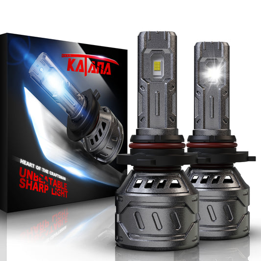 KATANA 9005 Light Bulbs,HB3 Bulb 400% Brightness 6500K White Plug and Play Mini Size Fog Light Bulbs of 2