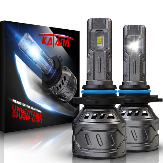 KATANA 9006 Light Bulb, HB4 Bulb 16000LM Super Bright 70W 6500K Mini Size Plug and Play Fog Light Bulb of 2