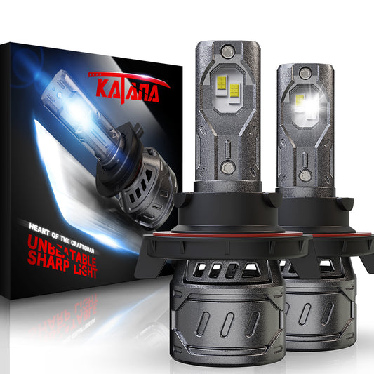KATANA H13 Light Bulb. 9008 Bulb 400% Brightness Super Bright 70W 6500K White Mini Size Plug and Play Fog Bulb of 2